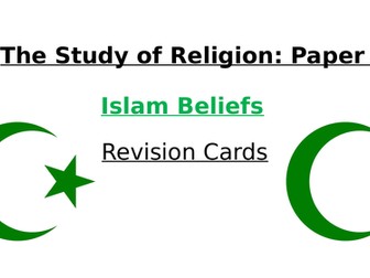 AQA Religious Studies Revision Cards - Islam Beliefs