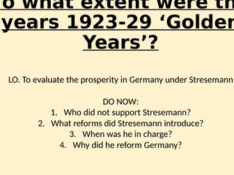 Weimar Germany Golden Years