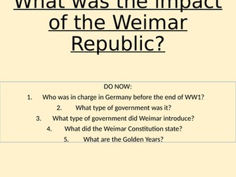 Impact of Weimar