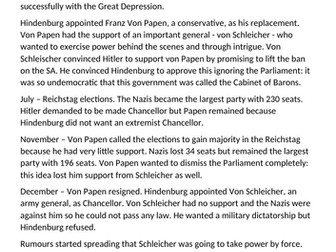 Nazi Germany - Hitler raise to Chancellorship