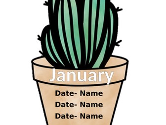 Botanical Plant Birthday Display