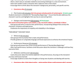 Taster or transition day activity for Drama year 7 - mental health, worries, anxiety