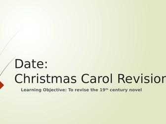 Christmas Carol Revision