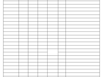 Reception Baseline Checklist