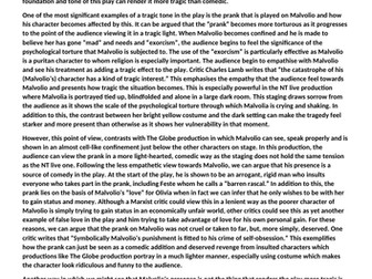 Shakespeare timed example essay, Drama and Poetry, English Literature A level OCR