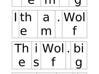 Three Little Pigs unjumble sentence