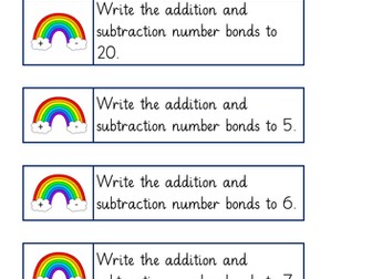 Maths Challenge Cards Finished Activities