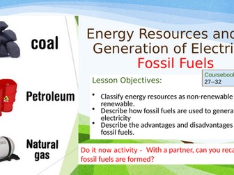 Energy Resources and the Generation of Electricity - Environmental Management