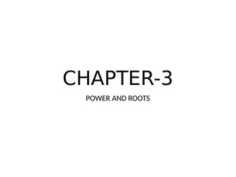 Powers and Roots (complete chapter)