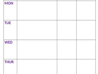 Teacher Weekly Lesson Overview