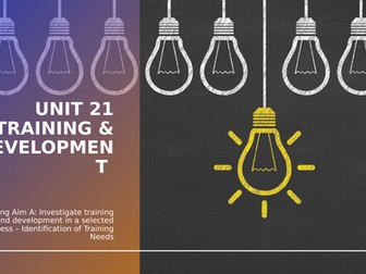 Unit 21 - Training and development