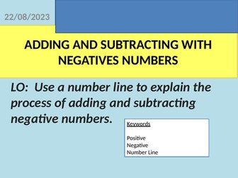 Negative numbers year 7 lesson observation