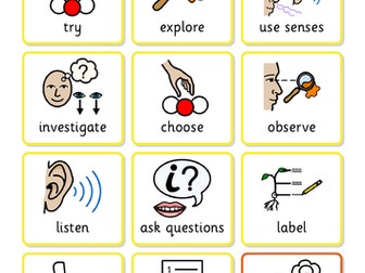 Vocabulary for each of the EYFS Areas- Widgit/ Language Through Colour Friendly