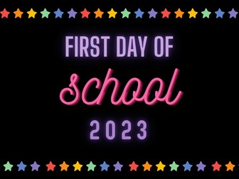 First Day of school printable sign