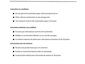 Paper 1 Portuguese A Practice (Prose: Mozambique and Drama: Brazil)