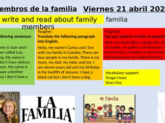 Los miembros de la familia