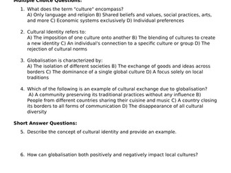 Introduction to culture IGCSE