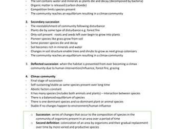 TOPIC 5 A LEVEL BIOLOGY EDEXCEL (A) - A* NOTES