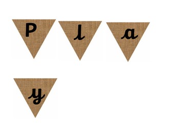 EYFS Area Signs Hessian Style Flags