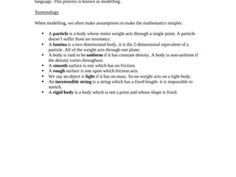 A Level Maths - Mechanics - Revision Notes