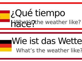 Spanish & German Weather Classroom Display