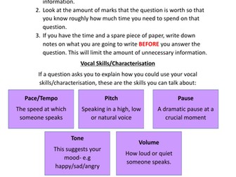 GCSE Exam Preparation Resource- Eduqas