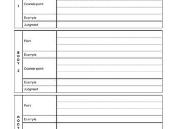 A-level Politics 24/30-mark planning grid Edexcel