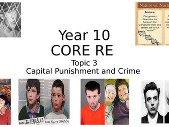 Capital Punishment and Crime SOW for KS4 CORE RE