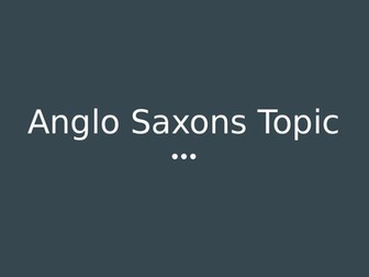 Anglo-Saxon UKS2 Planning