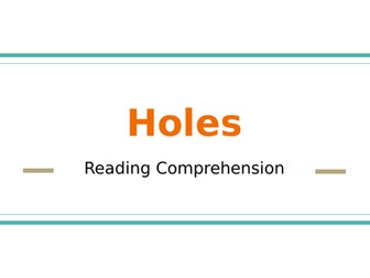 Holes Reading Comprehension