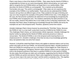 Comparison and evaluation of Plato’s reliance on reason (rationalism an Aristotles use of the senses