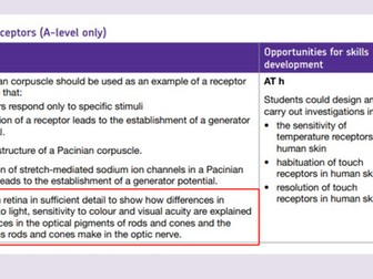 AQA A level Receptors