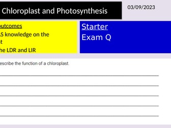 AQA A level Photosynthesis