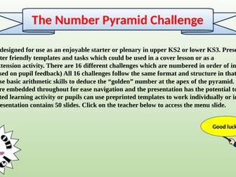 The Maths Pyramid Challenge