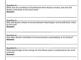 5. Nissan in Sunderland (KS3)