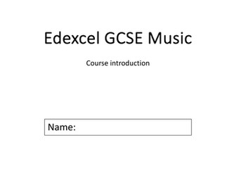GCSE Music theory introduction