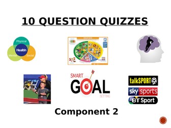 Edexcel GCSE PE 9-1 Component 2 Quizzes