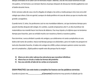 IGCSE EDEXCEL MI INFANCIA and IMPERFECT TENSE