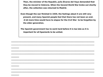 EDUQAS/EDEXCEL/AQA TRANSLATION INTO SPANISH (Guerra Civil +Arte)