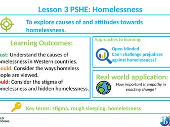 PSHE lesson on Homelessness