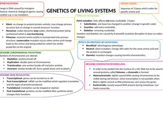 Genetics of Living Systems