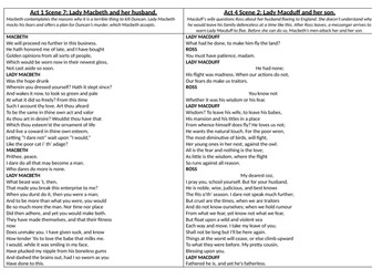 Male and Female Gender in Macbeth and Macduffs Revision AQA English Literature Paper 1