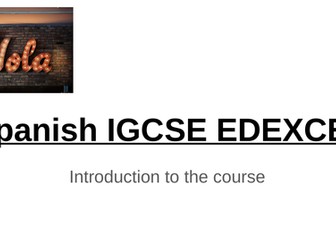 IGCSE EDEXCEL Spanish course outline (brief)