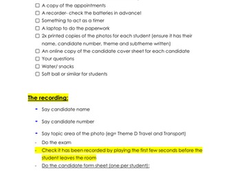 IGCSE EDEXCEL ORALS (Spanish)- teacher guide