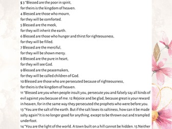 Religious Education: The Sermon on the Mount