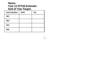 Year 7 Design and Technology project and marking booklet.