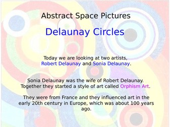 Art Abstract Delaunay Circles KS1