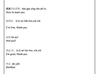 Mandarin basic conversation