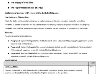 AQA GCSE History_Germany 1890-1945_12 mark bullet point Q