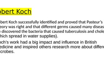 GCSE Edexcel History Medicine Character Profiles